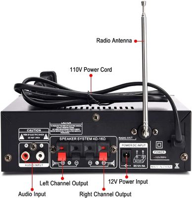 300 W Digital HIFI Audio Stereo Leistungsverstärker mit LCD-Display und Bluetooth