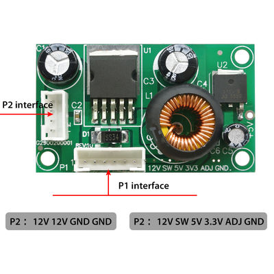 CA-1233 Gleichstromwandler-Board 12V 5V 3.3V Step Down-Leistungsmodul mit Standarddatumskode