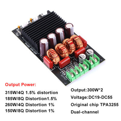 300 Watt Dual Channel 2.0 Digital Amplifier Board für HIFI-Empfänger und Verstärkermodule