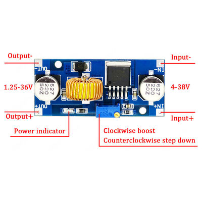 5A Gleichspannungsumrichtermodul 4-38V Einstellbar Stepp-Down-Stromversorgung 96% Wirkungsgrad Buck-Modul