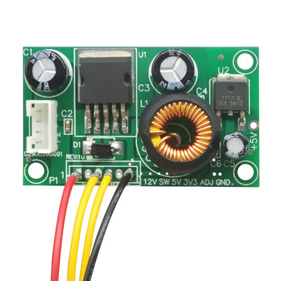 LCD-Stromversorgungsmodul mit Draht 12V bis 5V bis 3,3V Gleichspannung-Gleichspannung-Step-Down-Umrichterplatte