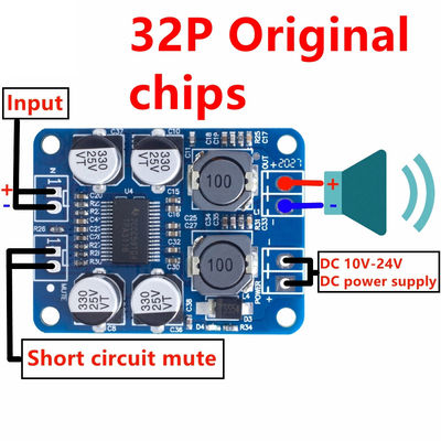TPA3118 60W 12-24V DC PBTL Mono Verstärkerplatte der Klasse D für ein hochwertiges Audio-Modul