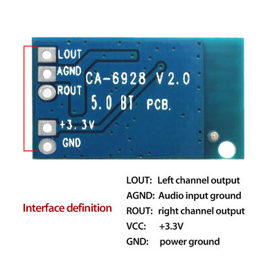 CA-6928 Bluetooth-Audio-Modul mit 5V-Eingang und 23x15mm-Größe Dual Digital Sound Amplifier
