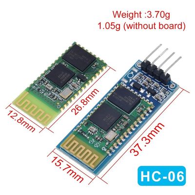 Wireless Bluetooth Module HC-05 HC-06 HF-Empfänger mit 2.4G Frequenz 3.3V TTL-Niveau und 10 Meter Reichweite UART Converter