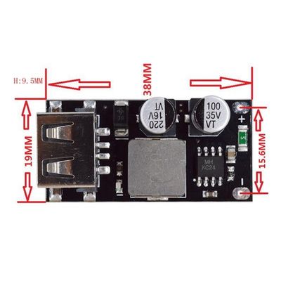 Schnelllade-Schaltplatten-Stromversorgungsmodul 24V auf USB QC3.0 QC2.0 Umrichter