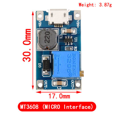 Creatall MT3608 Gleichspannungs-Boostmodul 2A Boost Board Eingangsspannung 2-24V Ausgangsspannung 30V