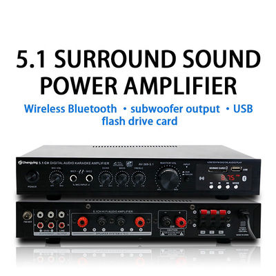 KTV Heimtheater-System professionelle Verstärkerplatte mit 2 Mikrofon-Eingängen und LDZS 5.1 Kanal Nobsound Stereo Mixer