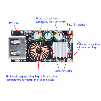 Notfall-Handy-Ladung mit QC3.0 DIY-Schnellladeplatte und 24W Stromversorgung