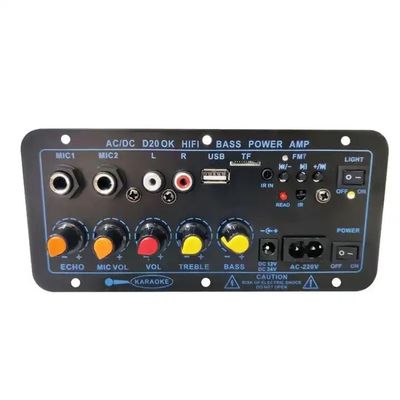 D20 60-200W BT Verstärker Board Auto Stereo Verstärker Subwoofer USB FM Radio TF Player Zweifachmikrofon