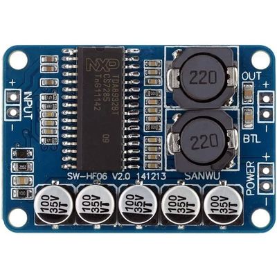 Blau TDA8932 Digitale Verstärkermodul 35W Einkanal-Hochleistungsplatte für 4/6/8 Ohm Lautsprecher