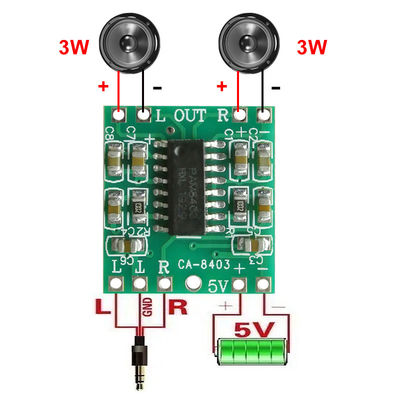 PAM8403 Verstärker-Audiomodule 2*3W Leistung 5V Standardspannung Ultra-kleine Leistung Verstärkerplatte der Klasse D