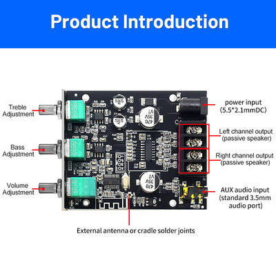 CA-502MT 5.0 BT Digital Audio Amplifier Board 2*50W 12-24V AMP-Modul