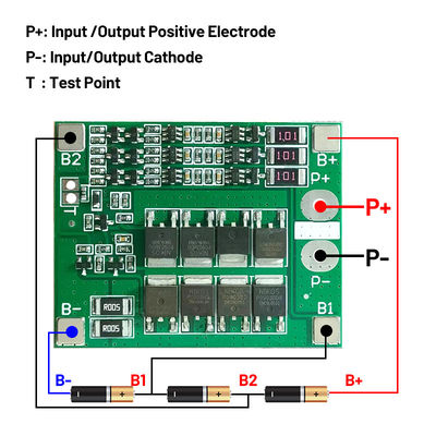 CA-3S-25A-B-T Li-Ion 18650 BMS PCM Batterieschutzplatte BMS PCM mit Ausgleich für Li-Ion Lipo Batteriezellpaket Modul DIY