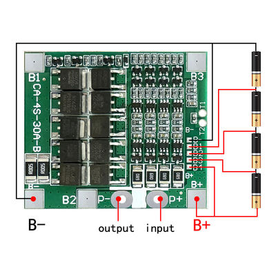 CA-4S-30A-B Lithium 18650 BMS Batterieschutzplatte 30A 14.8V 12.8V 4s BMS-Platte