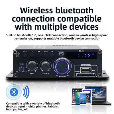 120 Watt Dual-Channel-Leistungsverstärker mit Equalizer für HiFi Stereo Audio