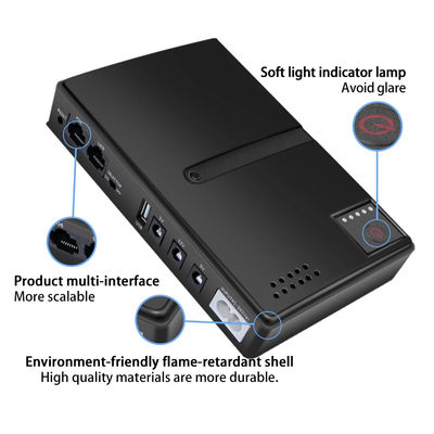 Mini 10400mAh 36W ununterbrochene Stromversorgung (UPS) für Router Modem CCTV-Sicherheitskamera AC DC konfigurierbare Stromquelle