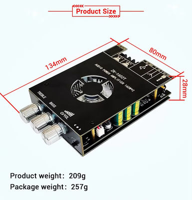 ZK-1602T 2*160W 2.0-Kanal-Digitalstromverstärker Modul Klasse D Audio Stereo BT 5.0 Subwoofer Verstärker Board ZK-1602T