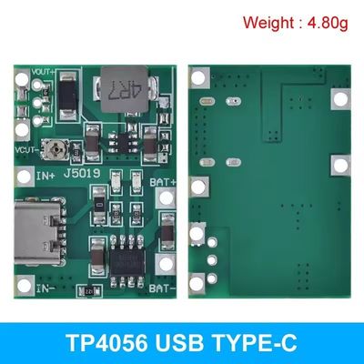 Typ-C USB 3.7V 9V 5V 2A Gleichspannungs-Gleichspannungsumrichter Board Mount Lithium-Li-Ionen 18650 Batterieladegerät 18650 Ladegerät Schritt-Boost-Stromversorgungsmodul