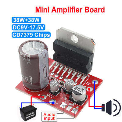 TDA7379 Stereo-Leistungsverstärker-Modul Doppelkanal DC9V-17.5V 38W+38W Verstärker-Audiokarton