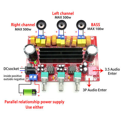 CA-3116P 2*50W+100W Digitale Verstärkerplatte Hochleistungslineares Audioverstärkermodul mit Doppelkanal