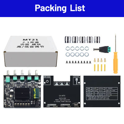 ZK-MT21 2.1 Kanal Subwoofer Verstärker Modul 5.0BT 12V 24V 2*50W+100W Power Zuhause Verwendung Plastikplatte für Lautsprecher-System