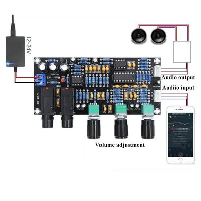 XH-M273 PT2399 Digitale Vorverstärkerplatte 12-24V DC mit Stereofrequenz für Karaoke-Mikrofonsteuerung
