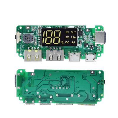 Dual USB 5V 2.4A Micro/Type-C LED USB Mobile Power Bank 18650 Lademodul Lithiumbatterie-Ladegerät Schaltkreisschutz