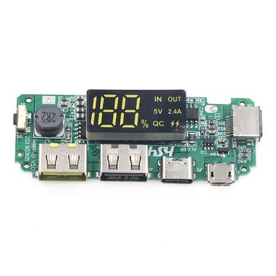 Dual USB 5V 2.4A Micro/Type-C LED USB Mobile Power Bank 18650 Lademodul Lithiumbatterie-Ladegerät Schaltkreisschutz