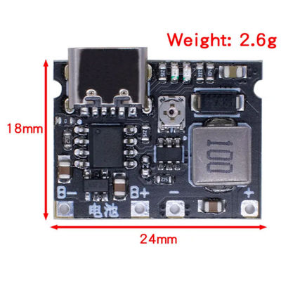 3.7V bis 9V 5V 2A Gleichspannungs-Gleichspannungs-Boost-Modul 18650 Lithiumbatterie-Ladeblatt Typ-C Gleichspannungs-TP4056