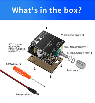ZK-502L Mini für Bluetooth 5.0 DC 5-24V 50Wx2 Stereo Leistungsverstärker Wireless Audio Digital Board für Bluetooth Verstärker Spe