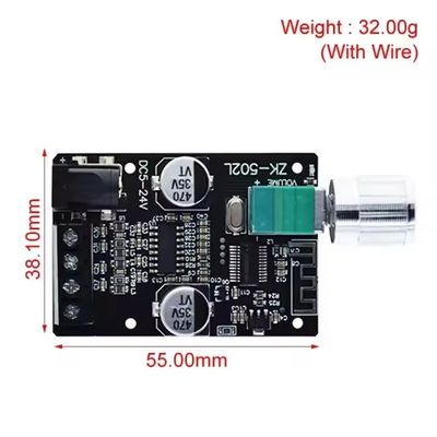 ZK-502L Mini für Bluetooth 5.0 DC 5-24V 50Wx2 Stereo Leistungsverstärker Wireless Audio Digital Board für Bluetooth Verstärker Spe