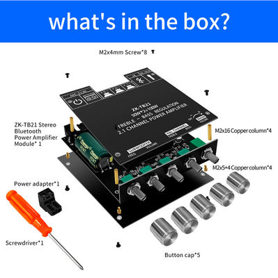 ZK-TB21 5.0 Subwoofer 50W*2+100W 2.1 Kanal Leistung Audio Stereo Bass AMP TPA3116D2 Verstärker Board ZK-TB21