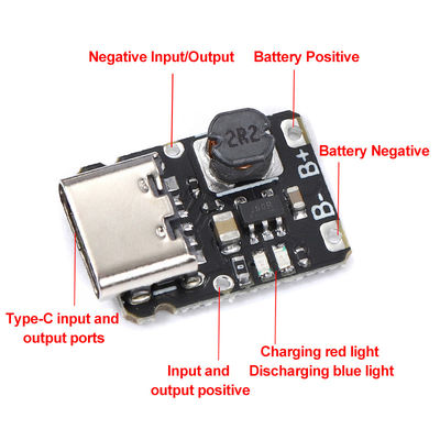 3.7V 4.2V 18650 Lithium-Batterie Aufladen Steigerung Power Board Schutz Typ-c Die ideale 5V Lade- und Entladelösung