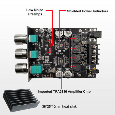 ZK-1002T HIFI 2.0 Kanal 5.0BT 100Wx2 Verstärker Board Stereo Subwoofer Lautsprechermodul mit AUX Kommunikation