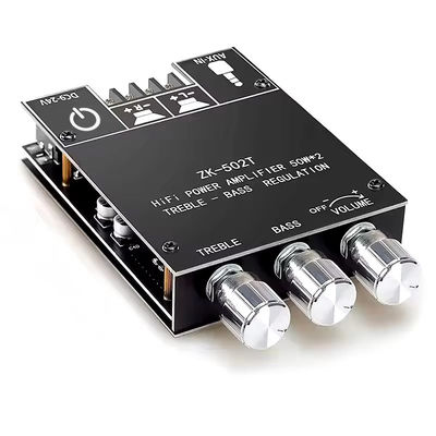 TPA3116D2 Subwoofer Audio Verstärker Modul ZK-502T 2-Kanal Audio Stereoanlage mit 2*50W Bass AMP und AUX Kommunikation