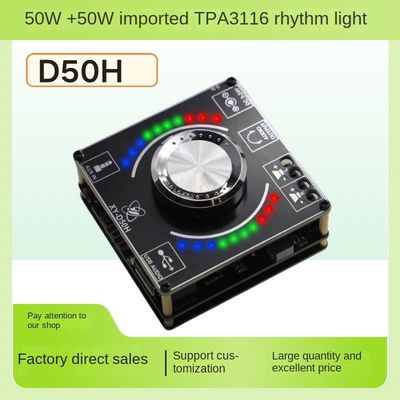 TPA3116 Modul 50W*2 Stereo HIFI Volumen Spektrum Leistungsverstärker Board mit Musik Rhythmuslampe Private Form