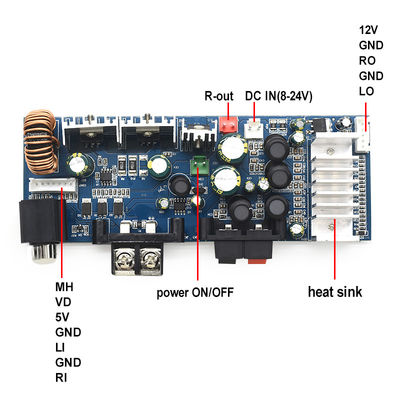 CA-3116AS Professional 2.0 Digital Subwoofer Verstärker Board Mini 8-24V 2*100W für Heimklang 12V TPA3116