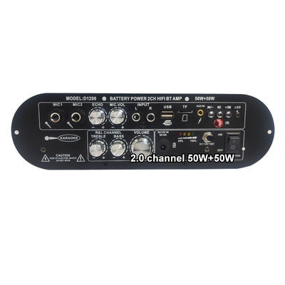 D1200 2.0 Kanal 50W+50W BT Digitale Verstärkerplatte 12V Wiederaufladbar für Auto-Home-DJ-Nutzung