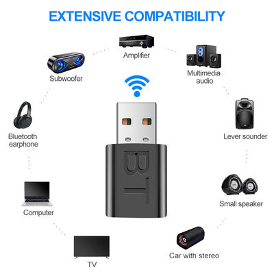 Bluetooth 5.0 Audio Adapter mit 10m Übertragungsreichweite und Dual Mode für drahtloses Audio-Streaming