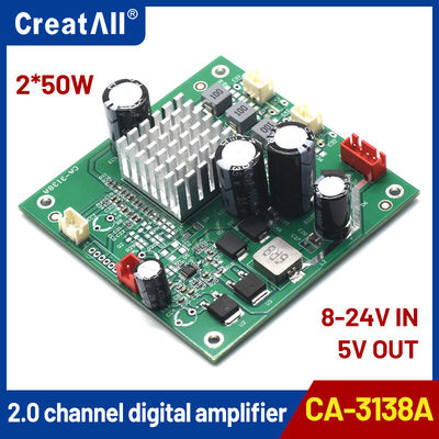 CA-3138A 5V Dual Channel Verstärkerplatine 2x50W 8-24V Eingang