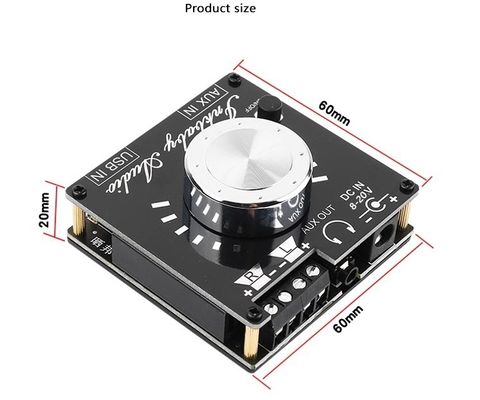 80 Watt Dual Channel Bluetooth 5.0 Verstärker 60x60x30mm