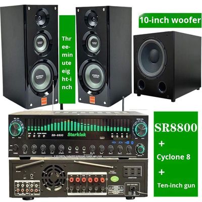 Anzug:Cyclone Nr. 8 Gemalte Drei-Wege-Hausverstärker Lautsprecher Set mit SR8800 Verstärker und 10-Zoll-Subwoofer
