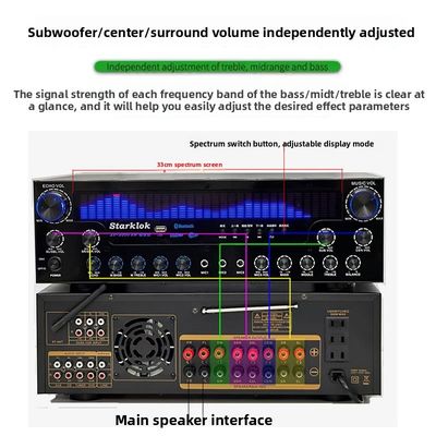 AV-8000SW Premium Edition 2200W Profi-Ultra-Hochleistung 7.1 Kanal Heimkino-Empfänger Verstärker Exklusiv BT Wireless
