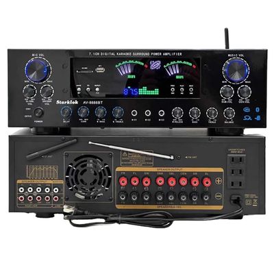 AV-8888BT Professioneller 7.1-Kanal 2000W Ultra-Hochleistungs-Heimkino-Verstärker BT Wireless Home KTV Surround-Sound-System