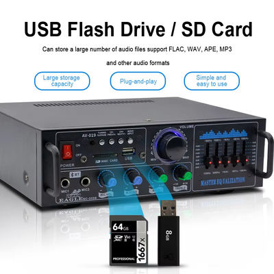 160W Dual Channel HiFi Stereo Audio Home Digital Amplifier Professional Tube Amplifier Module Microphone Input Remote Amplifier