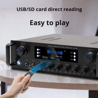 AV-628 Professional 2.1 Kanal 600W Koaxal-Subwoofer-Verstärker für Zuhause Hochleistungsmodell