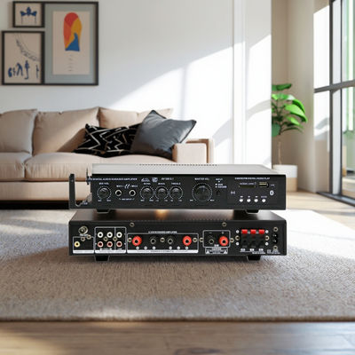 5.1-Kanal 120W*2+25W*3 HIFI-Leistungsverstärker mit optischem und koaxialem Eingang, BT 5.0, Super Bass, für Heimkino, Karaoke-Party