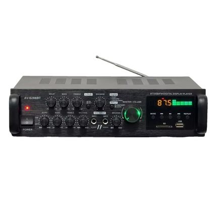 AV-6288BT 1000W 2*500W High Fidelity Karaoke Verstärker Dual-Use 12V/220V AC/DC BT Wireless Kunststoffmaterial
