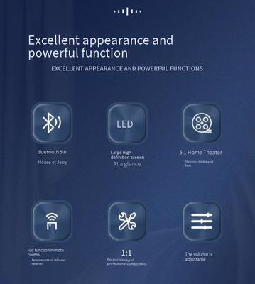 A600Y Aktiver Heimkino-Leistungsverstärker 5.1 Mehrkanal 5*50W+100W Unabhängige Einstellung Fernbedienung BT 5.3 Subwoofer