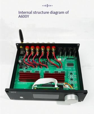 A600Y Aktiver Heimkino-Leistungsverstärker 5.1 Mehrkanal 5*50W+100W Unabhängige Einstellung Fernbedienung BT 5.3 Subwoofer
